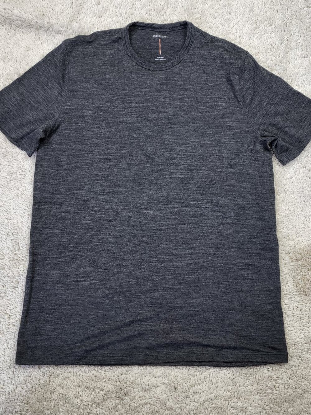 Proof Shirt Mens Medium M Grey S/S REI  72 Hour Merino Wool Henley Huckberry